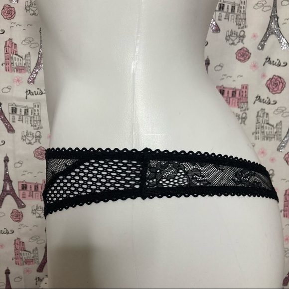 Victoria’s Secret Sexy Thong Black Mesh Large - Picture 3 of 8